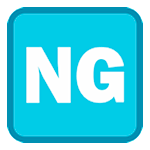🆖 Emoji Großbuchstaben NG in blauem Quadrat HTC Sense 7.