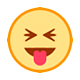 😝 Emoji Gesicht mit herausgestreckter Zunge und zusammengekniffenen Augen HTC Sense 8.