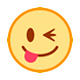😜 Emoji zwinkerndes Gesicht mit herausgestreckter Zunge HTC Sense 8.