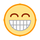Emoji 😁 Faccina Raggiante Con Occhi Felici su HTC Sense 8.