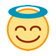 Emoji 😇 Faccina Con Sorriso E Aureola su HTC Sense 8.
