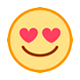 😍 Emoji Rosto Sorridente Com Olhos De Coração na HTC Sense 8.