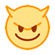 Emoji 😈 Faccina Con Sorriso E Corna su HTC Sense 8.