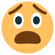 😧 Emoji Cara Angustiada en JoyPixels 1.0.
