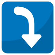Emoji ⤵️ Freccia Curva In Basso su JoyPixels 1.0.