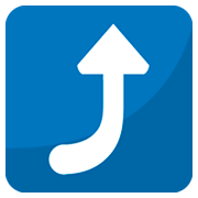Emoji ⤴️ Freccia Curva In Alto su JoyPixels 1.0.