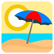 🏖️ Emoji Strand mit Sonnenschirm JoyPixels 1.0.