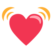 Emoji 💓 Cuore Che Batte su JoyPixels 1.0.