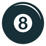 🎱 Emoji Bola Negra De Billar en JoyPixels 1.0.