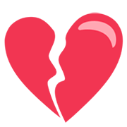 💔 Emoji Corazón Roto en JoyPixels 1.0.