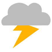 🌩️ Emoji Wolke mit Blitz JoyPixels 1.0.