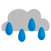 🌧️ Emoji Wolke mit Regen JoyPixels 1.0.
