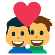 👨‍❤️‍👨 Emoji Pareja Enamorada: Hombre Y Hombre en JoyPixels 1.0.