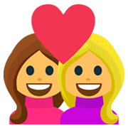 👩‍❤️‍👩 Emoji Pareja Enamorada: Mujer Y Mujer en JoyPixels 1.0.