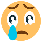 Émoji 😢 Visage Qui Pleure sur JoyPixels 1.0.