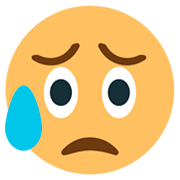 Emoji 😥 Faccina Delusa Ma Sollevata su JoyPixels 1.0.
