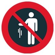 🚯 Emoji Proibido Jogar Lixo No Chão na JoyPixels 1.0.