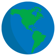 Émoji 🌎 Globe Tourné Sur Les Amériques sur JoyPixels 1.0.