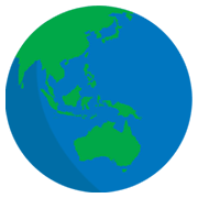 🌏 Emoji Globo Terráqueo Mostrando Asia Y Australia en JoyPixels 1.0.