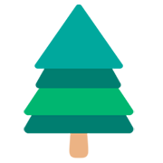 Emoji 🌲 Albero Sempreverde su JoyPixels 1.0.