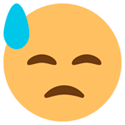 😓 Emoji Cara Con Sudor Frío en JoyPixels 1.0.