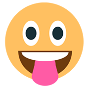 😛 Emoji Rosto Mostrando A Língua na JoyPixels 1.0.