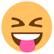 Emoji 😝 Faccina Con Un Gran Sorriso Che Mostra La Lingua su JoyPixels 1.0.