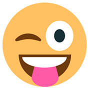 😜 Emoji zwinkerndes Gesicht mit herausgestreckter Zunge JoyPixels 1.0.