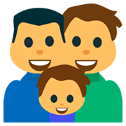 Émoji 👨‍👨‍👦 Famille : Homme, Homme Et Garçon sur JoyPixels 1.0.