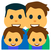 Émoji 👨‍👨‍👦‍👦 Famille : Homme, Homme, Garçon Et Garçon sur JoyPixels 1.0.