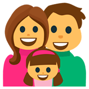 👨‍👩‍👧 Emoji Familie: Mann, Frau und Mädchen JoyPixels 1.0.