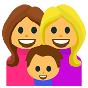 👩‍👩‍👦 Emoji Familie: Frau, Frau und Junge JoyPixels 1.0.