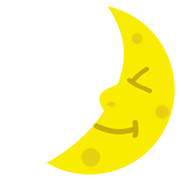 🌛 Emoji Rosto Da Lua De Quarto Crescente na JoyPixels 1.0.