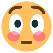 Emoji 😳 Faccina Imbarazzata su JoyPixels 1.0.