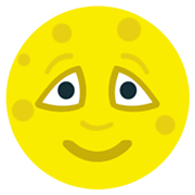 Émoji 🌝 Pleine Lune Avec Visage sur JoyPixels 1.0.
