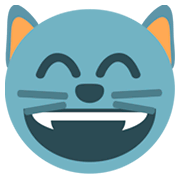 😸 Emoji Rosto De Gato Sorrindo Com Olhos Sorridentes na JoyPixels 1.0.