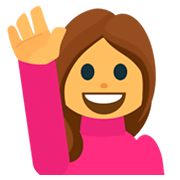 Emoji 🙋 Persona Con Mano Alzata su JoyPixels 1.0.
