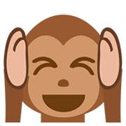🙉 Emoji sich die Ohren zuhaltendes Affengesicht JoyPixels 1.0.