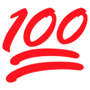Emoji 💯 100 Punti su JoyPixels 1.0.