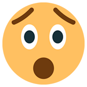 Emoji 😯 Faccina Sorpresa su JoyPixels 1.0.