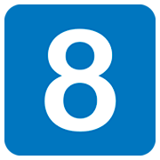 Emoji 8️⃣ Tasto: 8 su JoyPixels 1.0.
