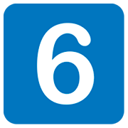 6️⃣ Emoji Tecla: 6 na JoyPixels 1.0.