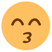 😙 Emoji Cara Besando Con Ojos Sonrientes en JoyPixels 1.0.