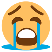 Émoji 😭 Visage Qui Pleure à Chaudes Larmes sur JoyPixels 1.0.