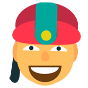 👲 Emoji Mann mit chinesischem Hut JoyPixels 1.0.