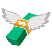 Emoji 💸 Soldi Con Le Ali su JoyPixels 1.0.