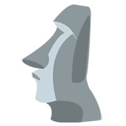 🗿 Emoji Estatua Moái en JoyPixels 1.0.