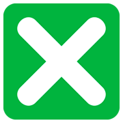 ❎ Emoji Kreuzsymbol im Quadrat JoyPixels 1.0.