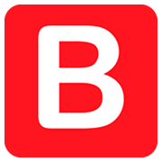 🅱️ Emoji Großbuchstabe B in rotem Quadrat JoyPixels 1.0.
