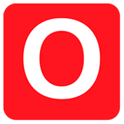 🅾️ Emoji Großbuchstabe O in rotem Quadrat JoyPixels 1.0.